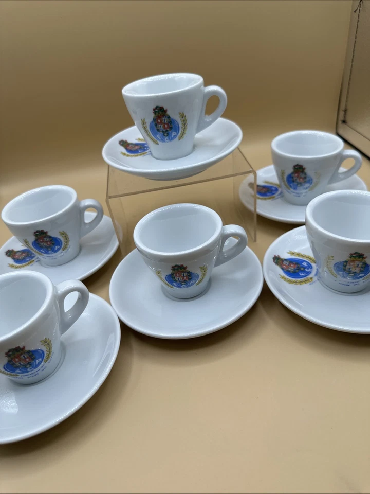 6 件套 Porto de Futebol FC Porto 复古 20 世纪 90 年代浓缩咖啡杯和碟子,罕见 — 第 3/4 张图片