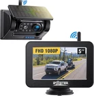 Wireless 5" Monitor Solar Magnetic Backup camera For Truck Trailer RV