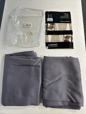 LEMOMO Blackout Curtains Grey 52 x 84 Inch/Set of 2 Open Package/ NEW-SMALL CUTS