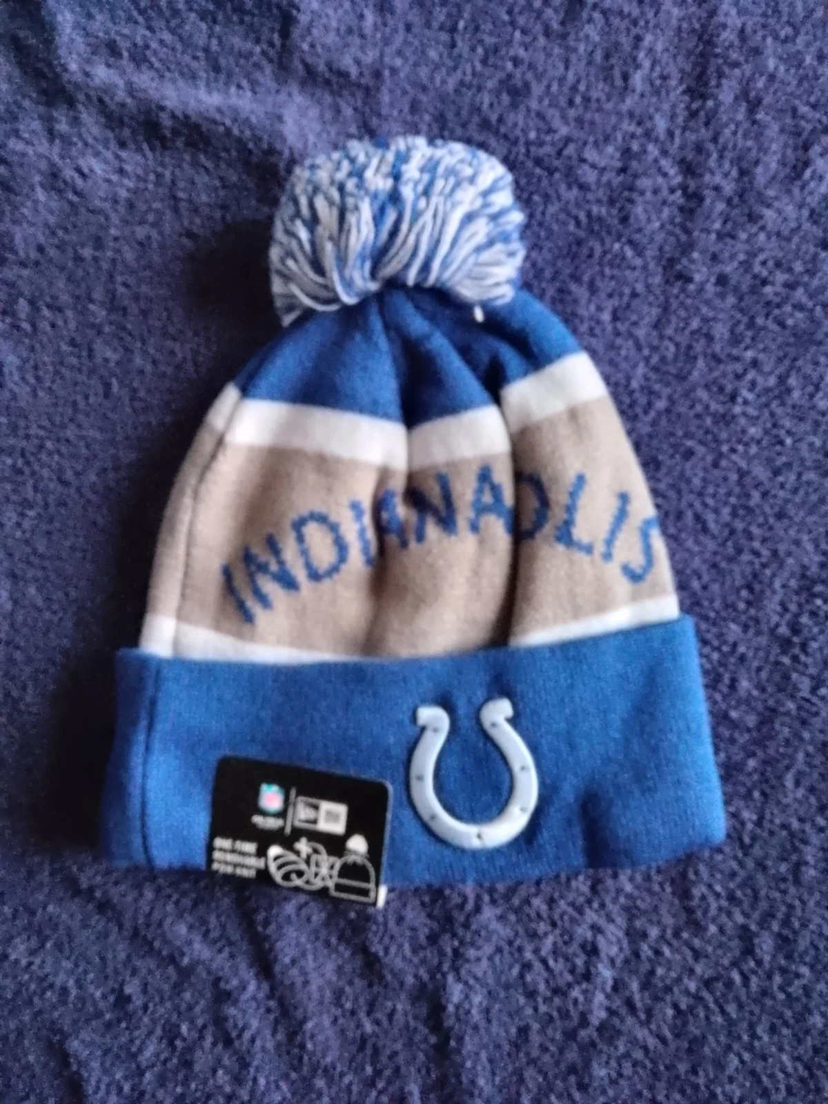 Indianapolis Colts NFL Bobble Hat Multicoloured. New With Tag Still On