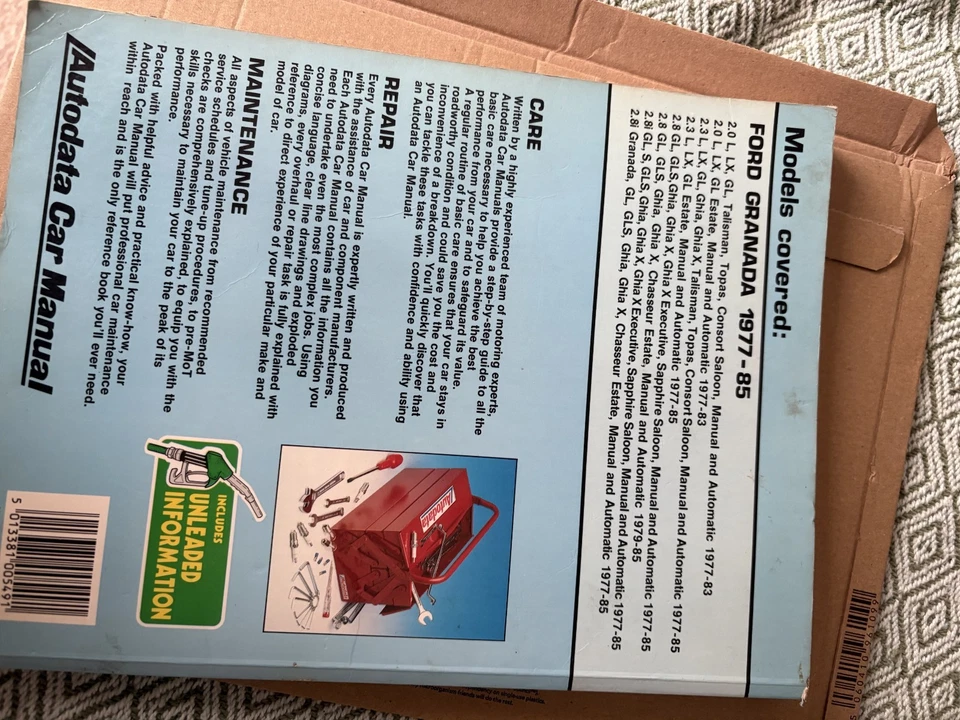 AUTODATA 283 CAR REPAIIR MANUAL FORD GRANADA MK II from 1977 / 850 - Image 3 of 4