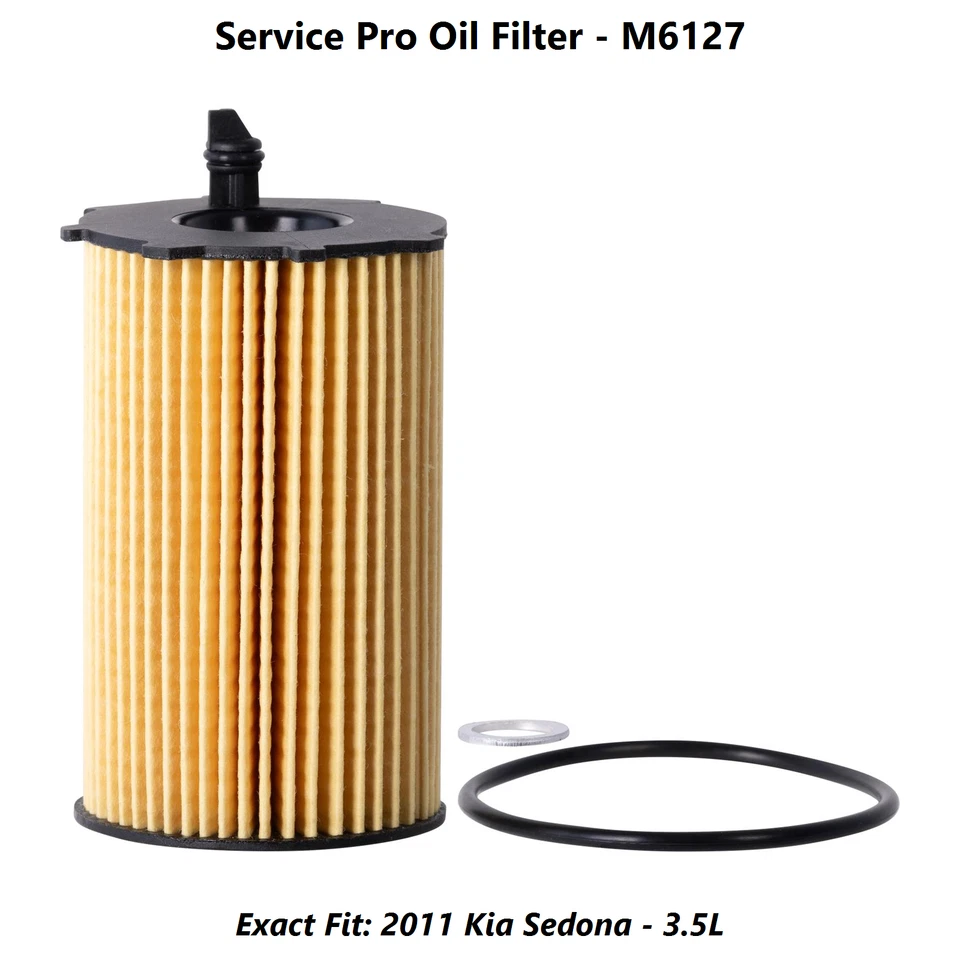 2011 Kia Sedona 3.5L Complete Air, Oil & Cabin Filter Kit (5W-30) Foto 3 de 4