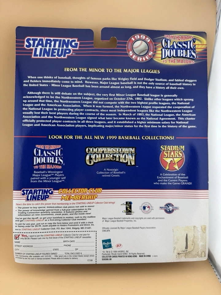 1999 Kenner Starting Lineup Alex Rodriguez Minors To The Majors Classic Doubles - Image 4 of 4