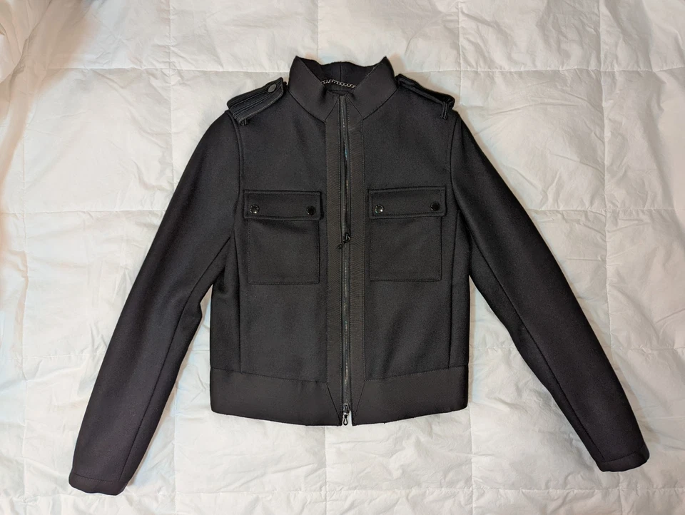 Rag & Bone Black March Jacket Size 2 Wool Felt Military Style NWT - Image 2 of 4