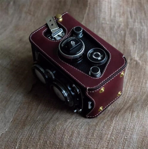 Rolleiflex 3.5f2.8f Handmade Genuine Leather Half Camera Case Bag Cover - Picture 18 of 19