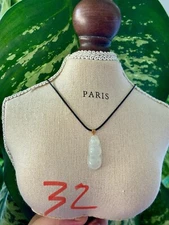 18K Gold Natural Burmese A-Grade Jadeite Pea Pod Pendant - Ship From NC