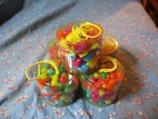  1097 NOS Russ Beads 2 Shapes 5 Packages Package 1 1/2" High Colorful