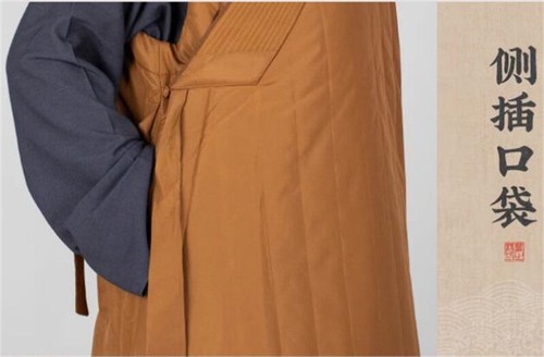 Cappotto gilet buddista monaco kung fu velluto Shaolin - Foto 6 di 15