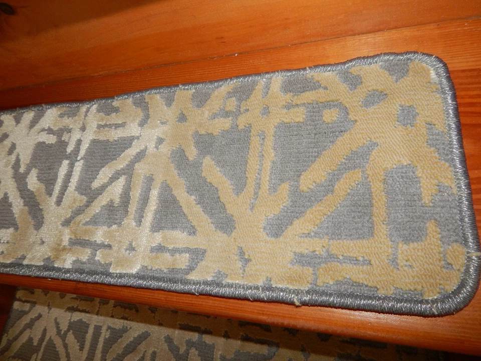 14 = Paso 9" x 30" + 1 aterrizaje 31" x 30" alfombra peldaños escalera 100% lana. Foto 4 de 4