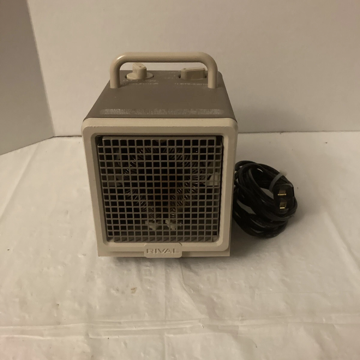 VINTAGE Rival T620 Electric Portable Desk Space Heater With Fan 1500W WORKS  | eBay