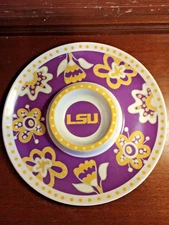LSU Tigers 14" Glory Haus Melamine Chip 'N Dip Tray ~ Louisiana State University