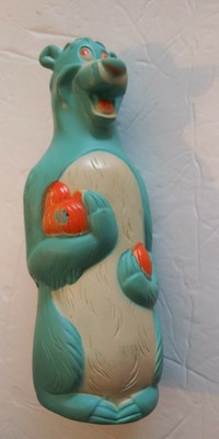 Vintage Jungle Book Baloo Soaky, 1966, Rubber, Disney, Colgate 