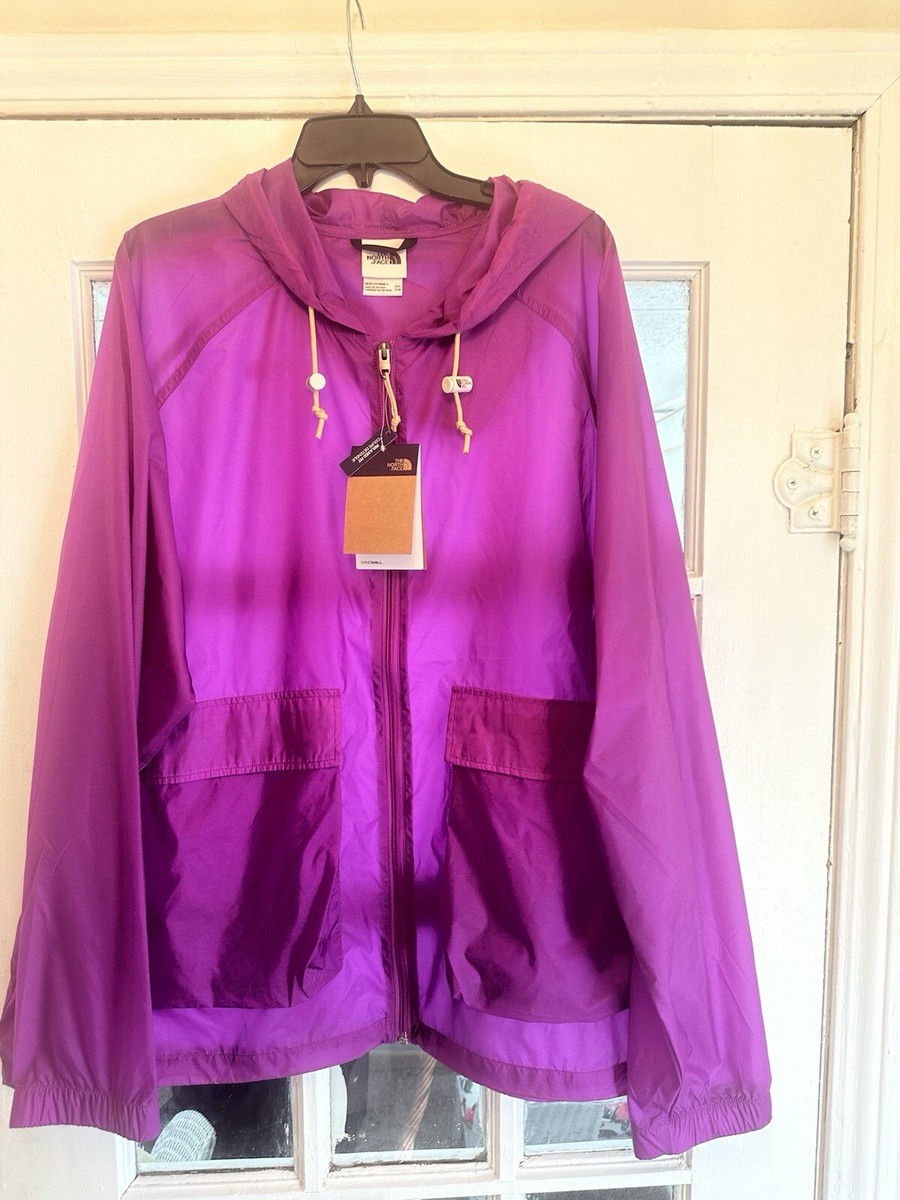 売切り【正規新品】THE NORTH FACE◆HERITAGE WIND JACKET フルジップ ウィンド パーカー US限定 ナイロン 防風 撥水(S)紫① 180915-5 The North Face Men's Heritage Wind Jacket Purple Size 2XL