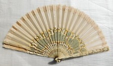 FAN EVENTAL IMPORTANT STICKS HAND FAN, XIX th