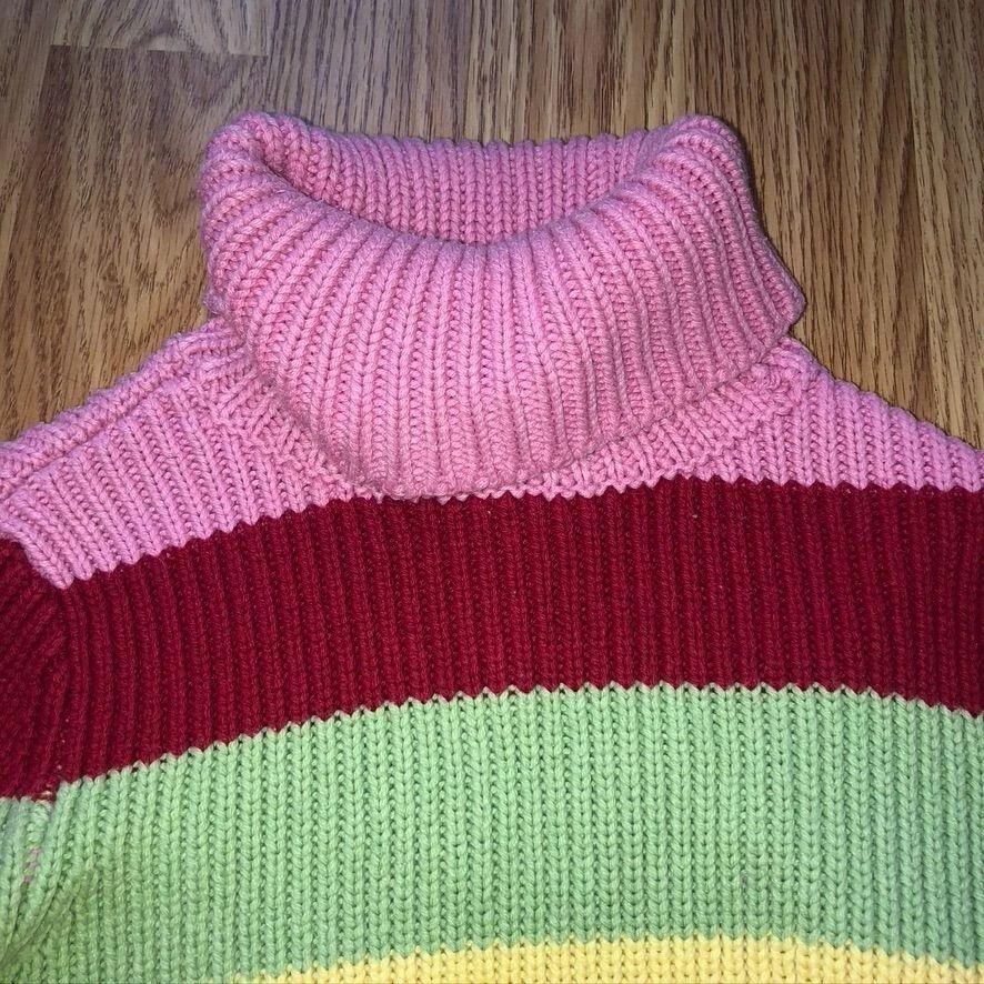 Colorful Kids Turtleneck Sweater Size S 5/6 By The Childrens Place - Image 2 of 4