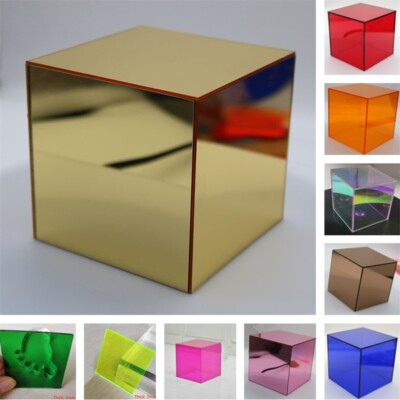 Neon Acryl Vitrine Würfel Arbeitsplatte Box bunt transparent 3-8 Zoll
