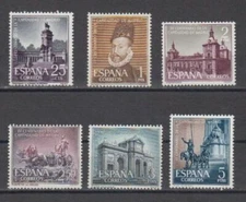 SPAIN - ESPAÑA -YEAR 1961 COMPLETE SET SC# 1027 - 1032 MADRID CAPITAL OF SPAIN