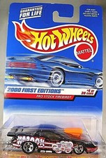 2000 Hot Wheels #64 First Editions 4/36 PRO STOCK FIREBIRD Black w5Sp-Thin Rear