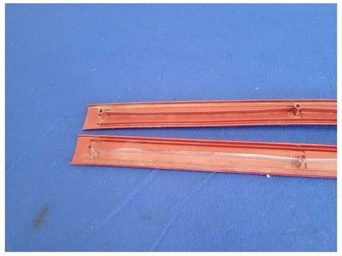 1987-1993 Ford Mustang GT LX 5.0L Pair of Door Sill Scuff Plates Red Trim 2298 - Picture 7 of 12