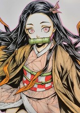 Nezuko Kamado, Demon Slayer, Fan Art, Zeichnung, Marker, Comics, Manga, Gemälde