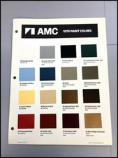 1979 AMC Color Paint Guide Car Brochure Sheet - Concord Pacer Spirit AMX
