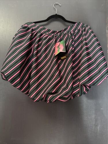 Adult Wicked Movie Striped Bubble Mini Skirt - Green Sz S/P Target Exclusive - 第 2/8 張圖片