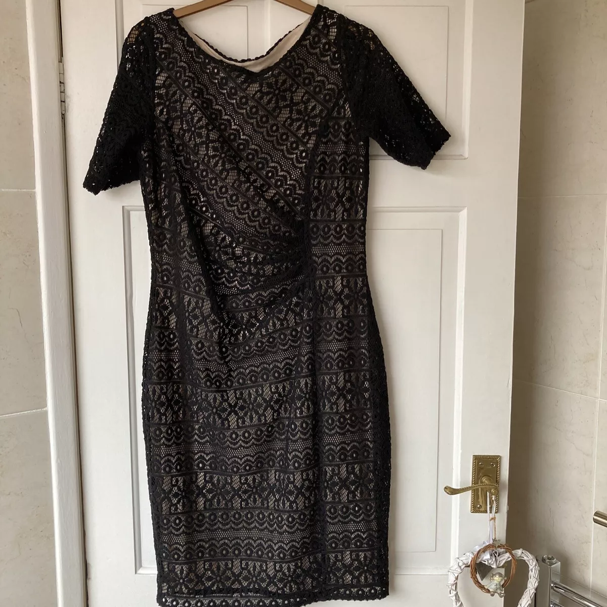 Marks & Spencer Size 12 Lace Dress Tummy Control Body Contour Lining Black  New