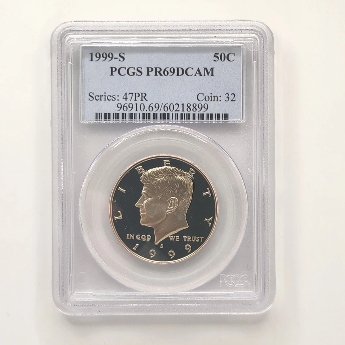 PCGS Certified PR 69 Graded 1999 Kennedy US Half Dollars (1964-Now