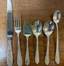 STIEFF STERLING CORSAGE SET FOR 6 SETTINGS 6 PIECES PER SETTING TOTAL 36 PIECES