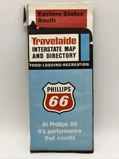 1976 PHILLIPS 66 EASTERN STATES SOUTH BICENTENNIAL Interstate Map & Directory