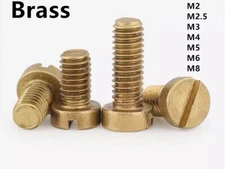Brass Slotted Cheese Head Screws M2 M2.5 M3 M4 M5 M6 M8