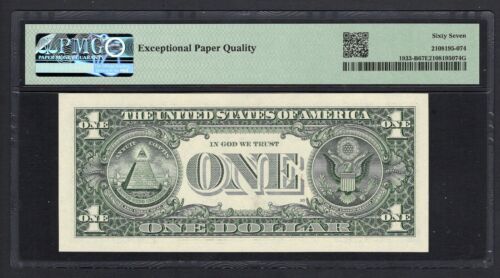 United States-Federal Reserve 1 Dollar 2006 Fr#1933-B (BB Block) UNC Grade 67 - Picture 2 of 2