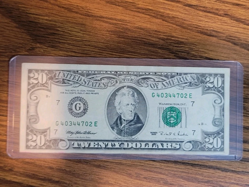$20 Dollar 1995 Vintage Note Great Condition - Image 3 of 4