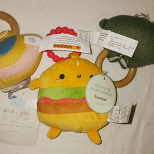 Pearhead Teether. Cloud Island Baby Rattles. Crib Sheet.  Baby Changing Pad. New