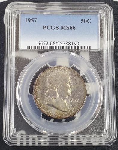 1957-P Franklin Half-Dollar - PCGS Graded MS66