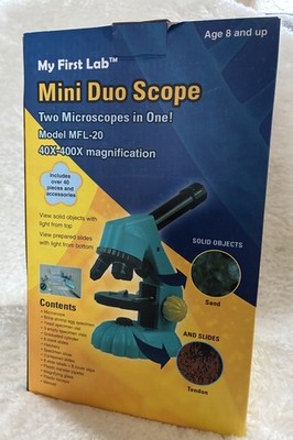 My First Lab Mini Duo 2 in 1 Zielfernrohr MFL-20 Mikroskop 40X-400X Originalverpackt Vorbau Spielzeug