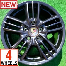 4 New Factory Porsche Cayenne S Matte Black Wheels Sport Oem Genuine Pcg36213641 4 New Factory Porsche Cayenne S Matte Black Wheels Sport Oem Genuine Pcg36213641