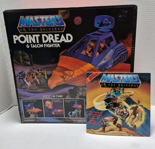 Vintage Masters Of The Universe POINT DREAD BOX and Record Book Only