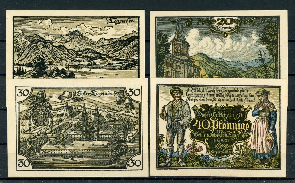 Tegernsee 4 Billets Notgeld Bayern 2/29905 - Photo 1/1