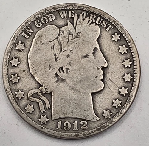 《SILVER》1912-D *SILVER* Barber Silver Half Dollar  *SILVER*