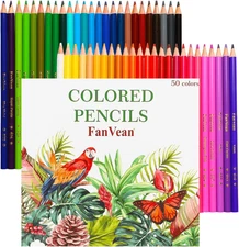 Colored Pencils Set 50 Count Color Pencil for Adult Coloring School Supplies Gif