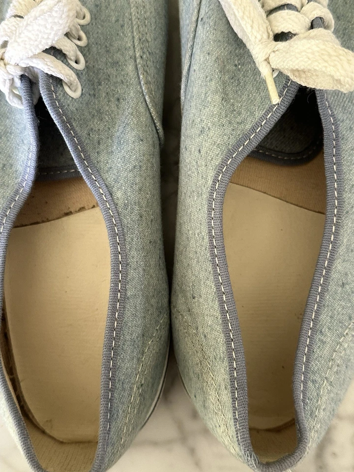 Furgoneta Vintage Auténtica, Hecha en EE. UU. Talla 13m. Denim azul claro Foto 3 de 4