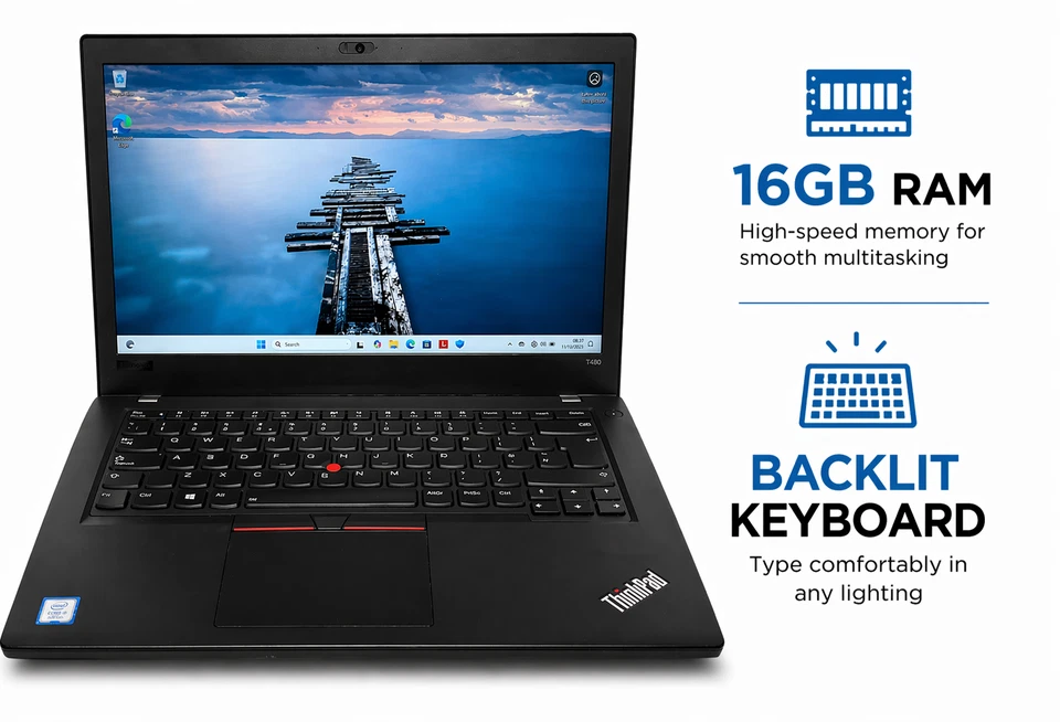 Lenovo ThinkPad T480 · i5-7300U · 16GB · 256GB, photo 2 of 5