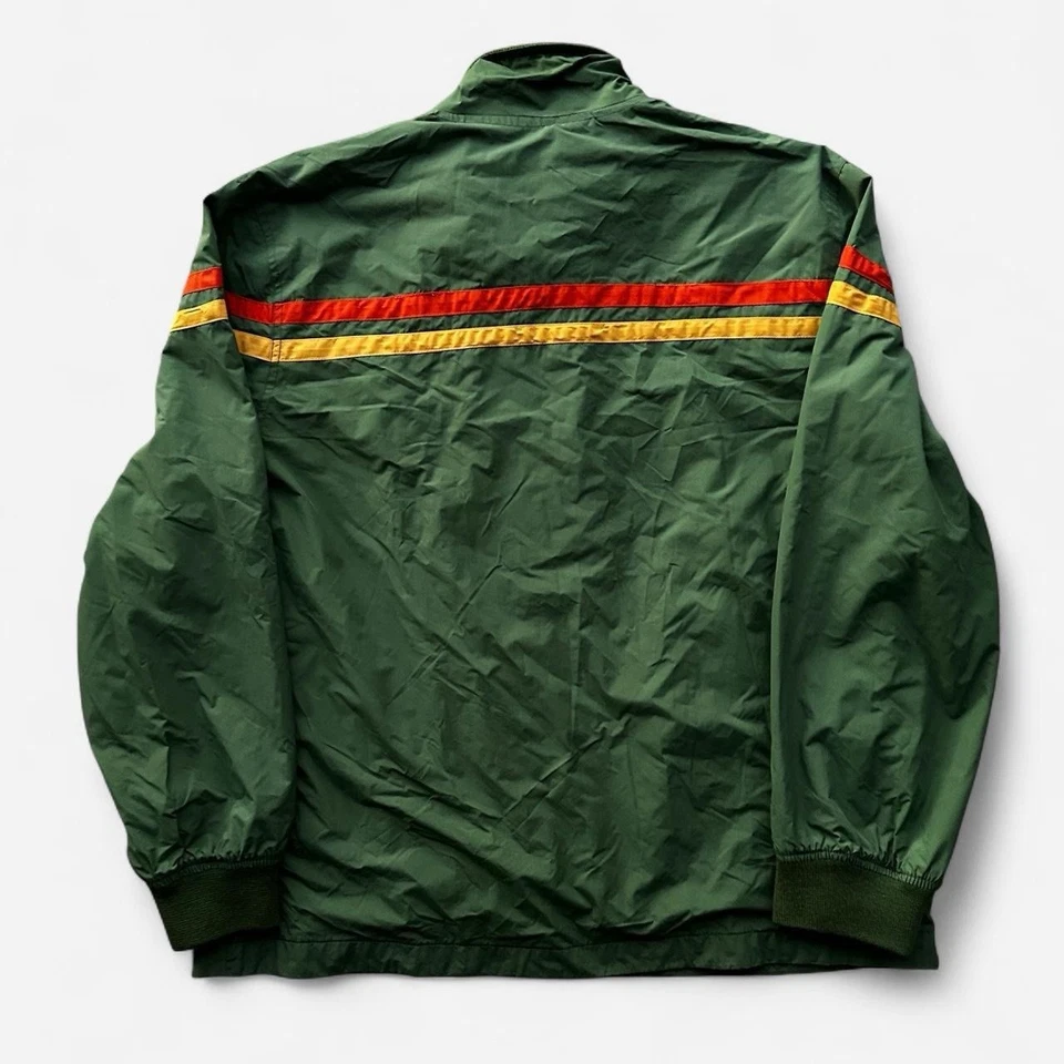 Vintage Ruff Hewn Apparel CO. Green and yellow vintage windbreaker jacket - Image 3 of 4