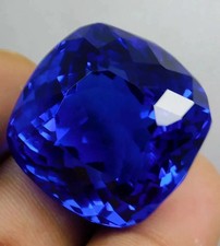 Blue Tanzania Of Tanzanite Certified Cushion Cut 93.15 Ct Natural Loose Gemstone