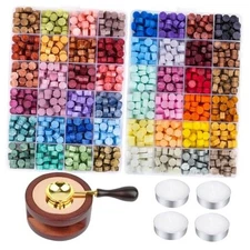  Wax Seal Kit, 48 Colors 1248 Pcs Sealing Beads with Melting Pot, Spoon, Tea 