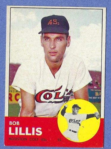 1963 Topps Baseball #119 Bob Lillis Houston Colt 45's EX/EX+++