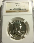 1959 Franklin Half Dollar 50C NGC PF 66