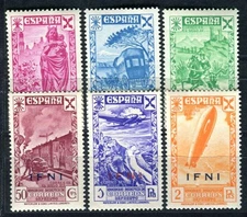 IFNI 1943 EDIFIL BENEFICENIA 7-12 ** MINT NEVER HINGED SET €88 (F4264