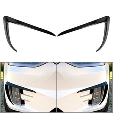 Front Fog Light Lamp Eyebrow Cover Trim For Tesla Model X 2015-2020 Carbon Fiber